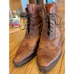 Vintage The J Peterman Co.  Women's Leather Victorian Boots Brown Size 10 B